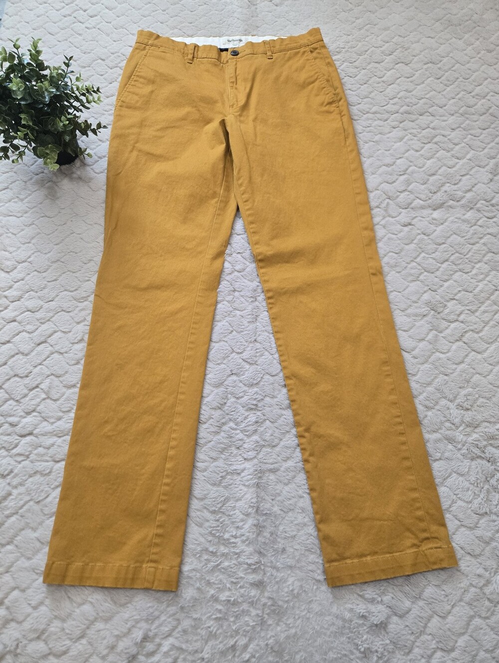 Goodfellow Yellow Gold Men's Straight Leg Pants, Size 32x34